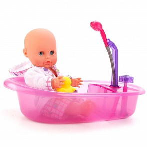 Пупс из серии Hello Kitty 33 см., пьет и писает, закрывает глазки, с ванной и аксессуарами (Карапуз, BAE1599-HELLO KITTY (12))